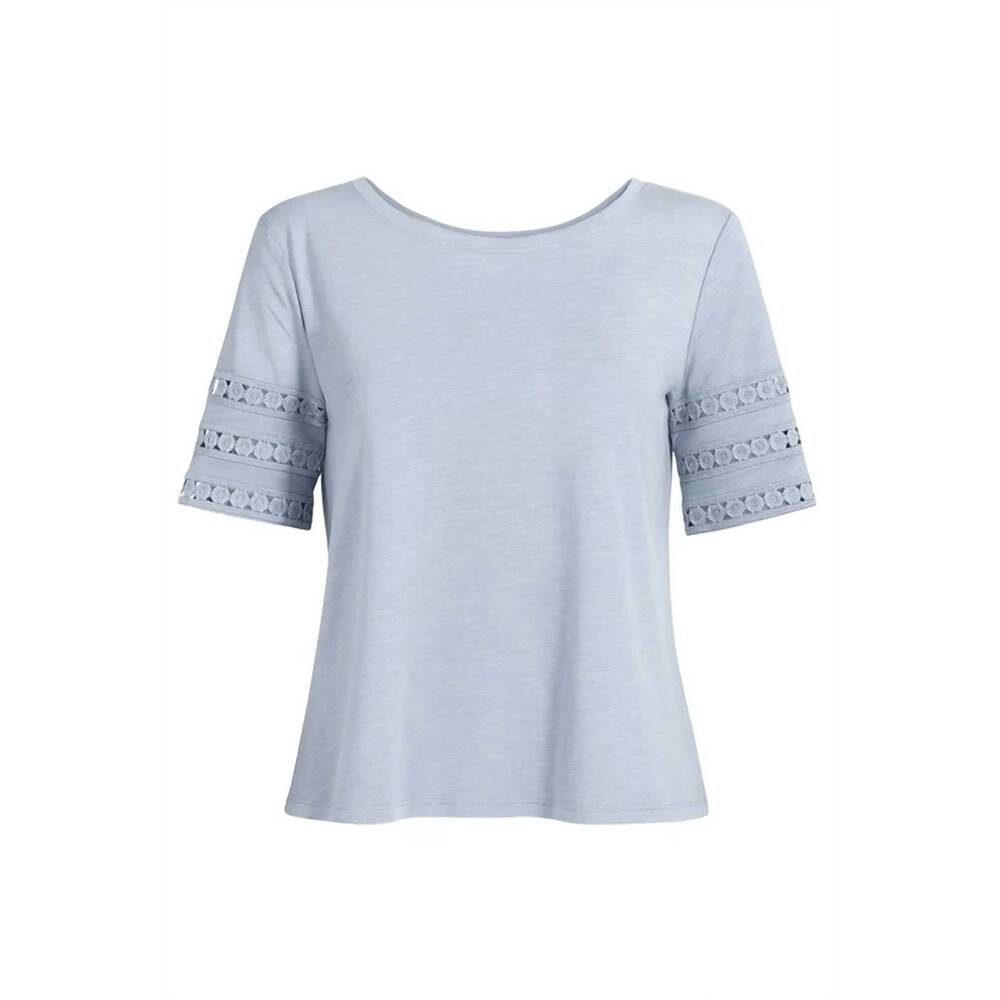 NEW ANOTHER LOVE women's luanda scoopneck top in rain drop